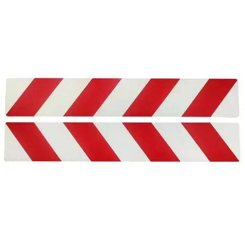 Fényvisszaverő csík piros-fehér ferde csíkozás 2db. Kedvezmény
