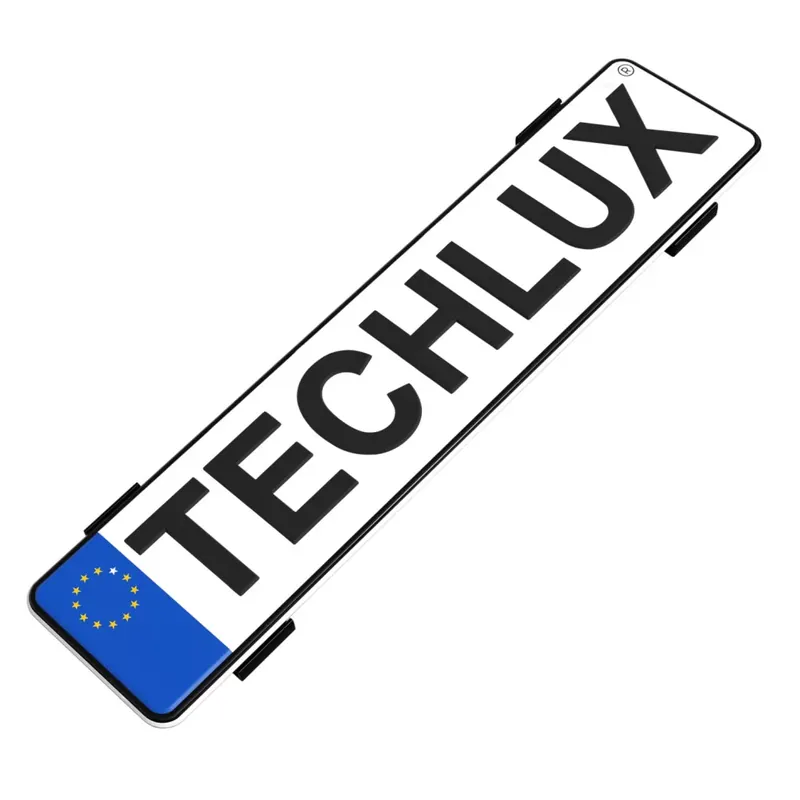 Keret nélküli rendszámtábla tartó TECHLUX Bestseller
