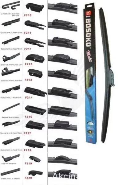 Ablaktörlőlapát BOSOKO Multi +9 adapter Szinte minden autóra Azonnal elérhető